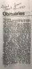Roscoe Simmons obituary 1980