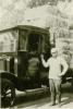 Roscoe with PR Simmons Flour & Feed truck